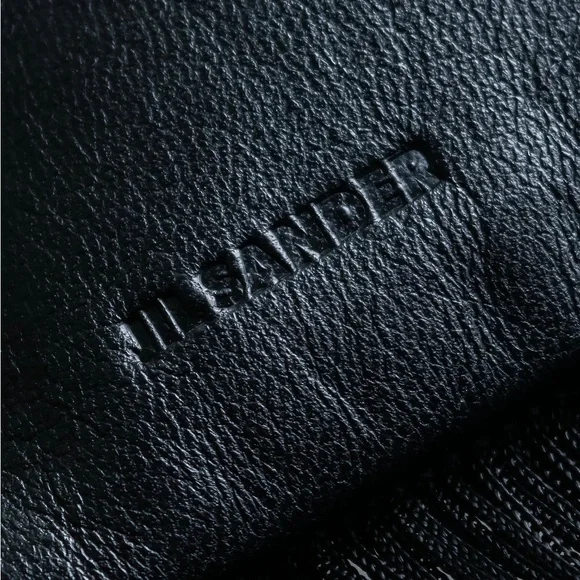 Jil Sander Designer Black Leather Tassle Fringe Unique Smooth Bag Handbag Should - Picture 13 of 16